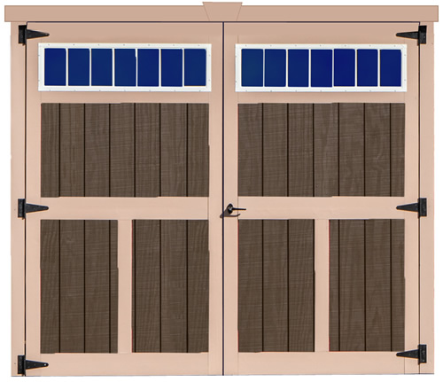 Carriage Doors with Transom Windows